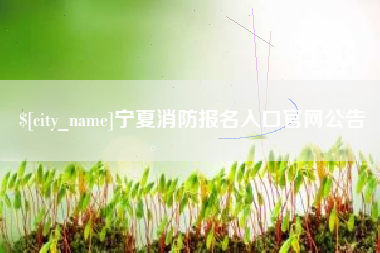 常州宁夏消防报名入口官网公告