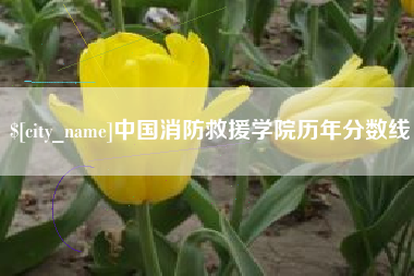 常州中国消防救援学院历年分数线