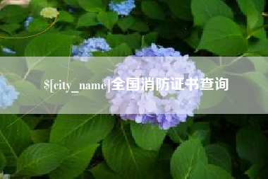 常州全国消防证书查询