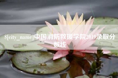 常州中国消防救援学院2019录取分数线