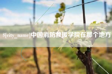 常州中国消防救援学院在那个地方