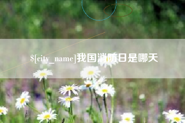常州我国消防日是哪天