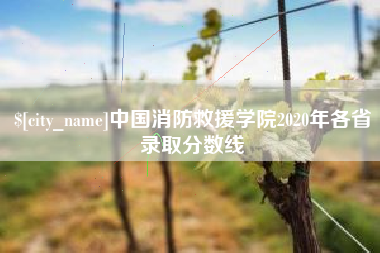 常州中国消防救援学院2020年各省录取分数线