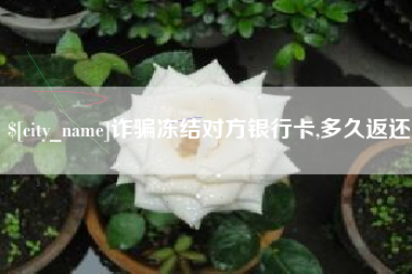 常州诈骗冻结对方银行卡,多久返还
