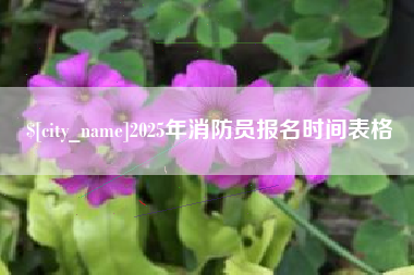 常州2025年消防员报名时间表格