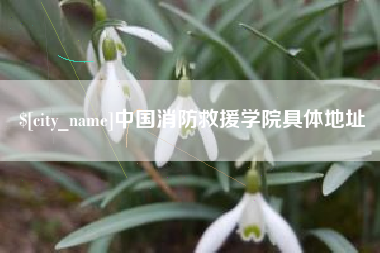 常州中国消防救援学院具体地址