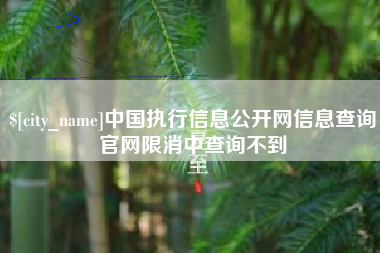 常州中国执行信息公开网信息查询官网限消中查询不到