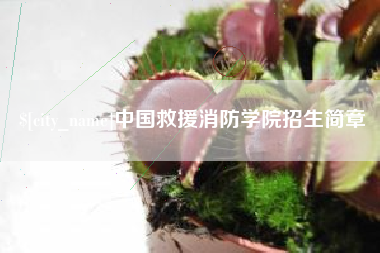 常州中国救援消防学院招生简章
