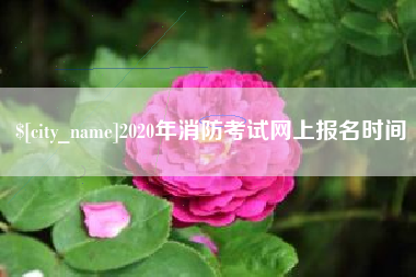 常州2020年消防考试网上报名时间