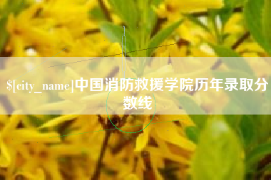 常州中国消防救援学院历年录取分数线
