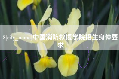 常州中国消防救援学院招生身体要求