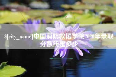 常州中国消防救援学院2020年录取分数线是多少