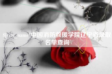 常州中国消防救援学院辽宁省录取名单查询