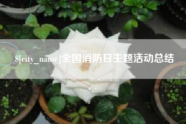 常州全国消防日主题活动总结