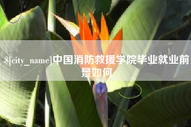 常州中国消防救援学院毕业就业前景如何