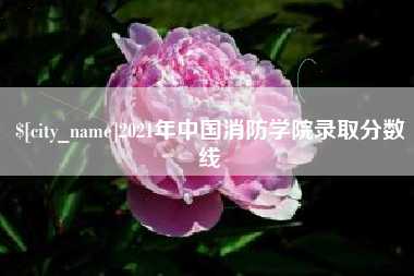 常州2021年中国消防学院录取分数线