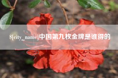 常州中国第九枚金牌是谁得的
