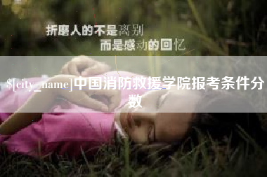 常州中国消防救援学院报考条件分数