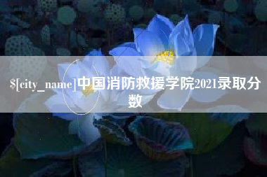 常州中国消防救援学院2021录取分数