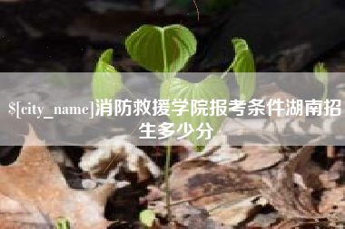 常州消防救援学院报考条件湖南招生多少分