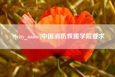 常州中国消防救援学院要求