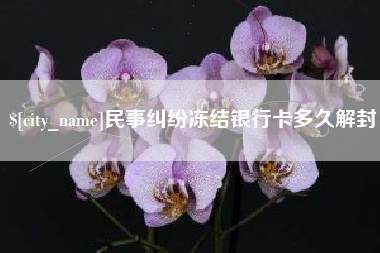常州民事纠纷冻结银行卡多久解封