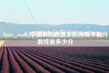 常州中国消防救援学院河南录取分数线是多少分