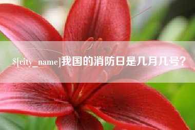 常州我国的消防日是几月几号？