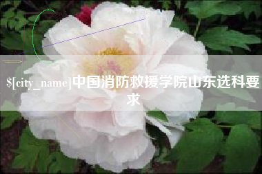常州中国消防救援学院山东选科要求