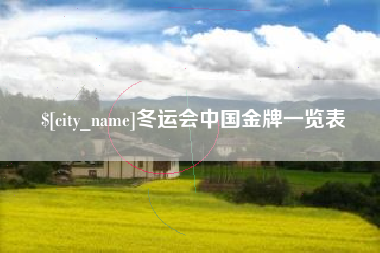 常州冬运会中国金牌一览表