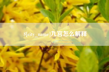 常州九宫怎么解释