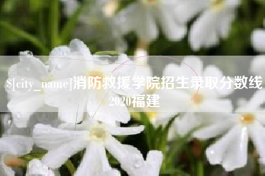 常州消防救援学院招生录取分数线2020福建