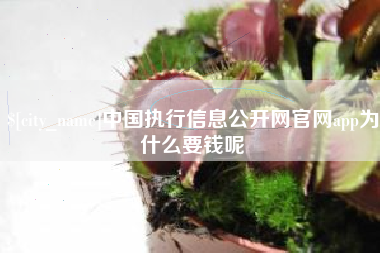常州中国执行信息公开网官网app为什么要钱呢