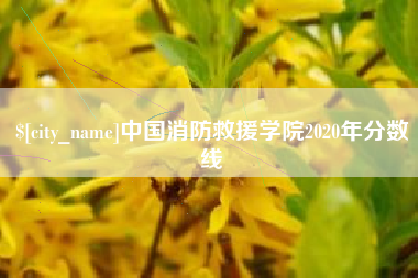 常州中国消防救援学院2020年分数线