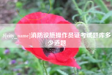 常州消防设施操作员证考试题库多少道题