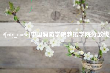 常州中国消防学院救援学院分数线